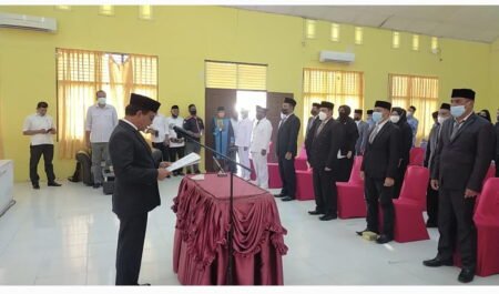 Sekda Aceh Timur Lantik 33 Pejabat Administator dan Pejabat Pengawas Eselon IV