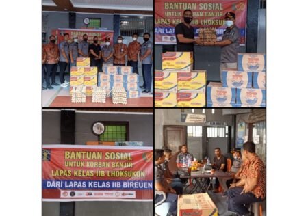 Kalapas Kelas IIB Bireuen Salurkan Bantuan Banjir