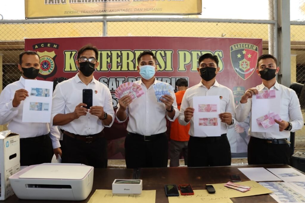 Waspada Jelang Lebaran, di Aceh Besar Polisi Tangkap Pasutri Cetak dan Edar Uang Palsu