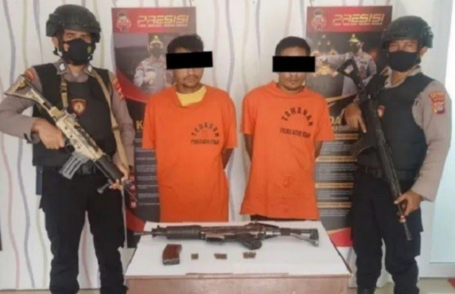 Polisi Sita Diduga Senpi Bekas Konflik Dari Pencuri di Aceh