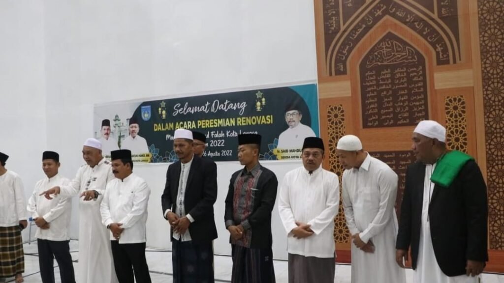Dandim 0104/Atim Hadiri Safari Subuh Dan Peresmian Renovasi Masjid Darul Falah Oleh Walikota Langsa