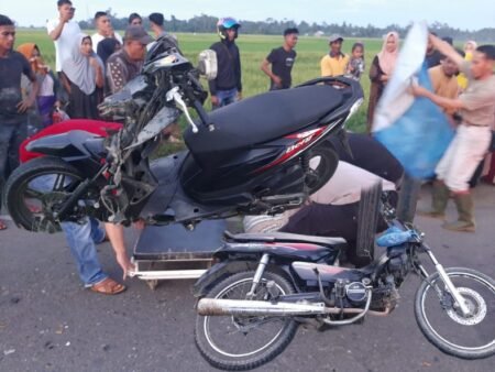 Tabrakan, Dua Orang Pengendara Motor Meninggal Dunia di Pante Bidari