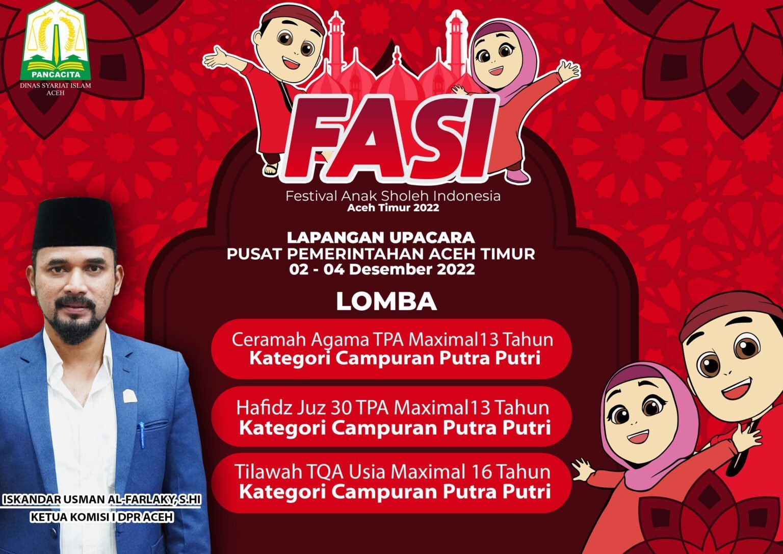 Ramaikan Acara Festival Anak Saleh di Aceh Timur, Ini Jadwalnya