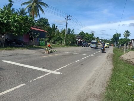 Sejumlah Lubang Maut di Jalan Lintas Nasional Idi Cut Aceh Timur Menanti Korban Setiap Detik