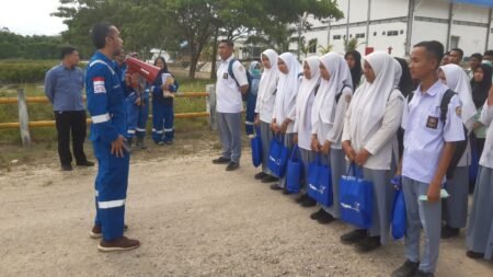 Puluhan Pelajar Aceh Timur dan Guru Datangi Lokasi CPP Medco E&P Malaka