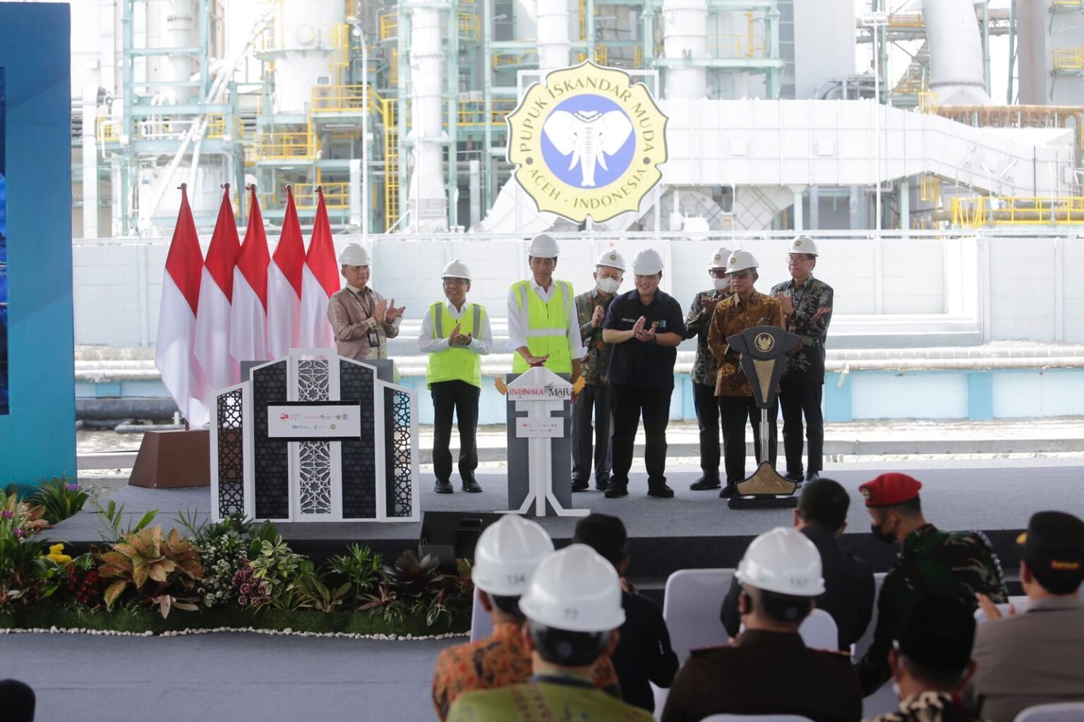 Presiden Jokowi Resmikan Pabrik NPK Pupuk Iskandar Muda