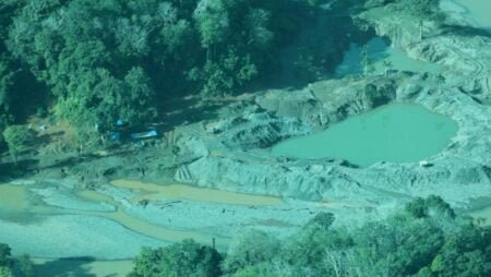 Dirreskrimsus Polda Aceh Pantau Lokasi Tambang Ilegal Lewat Udara