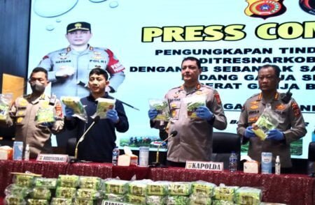 Polda Aceh Gagalkan Penyeludupan Sabu – Sabu Puluhan Kilo di Aceh Timur, Pelaku Berhasil Kabur