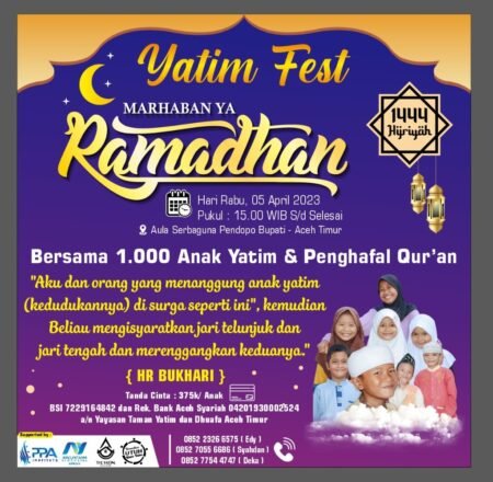 Pemuda di Aceh Timur, Akan Santuani 1.000 Anak Yatim Selama Ramadhan