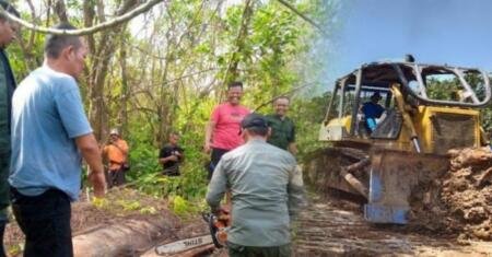 Tim Gabungan Temukan Kayu dan Alat Berat di Kawasan Hutan Simpang Jernih
