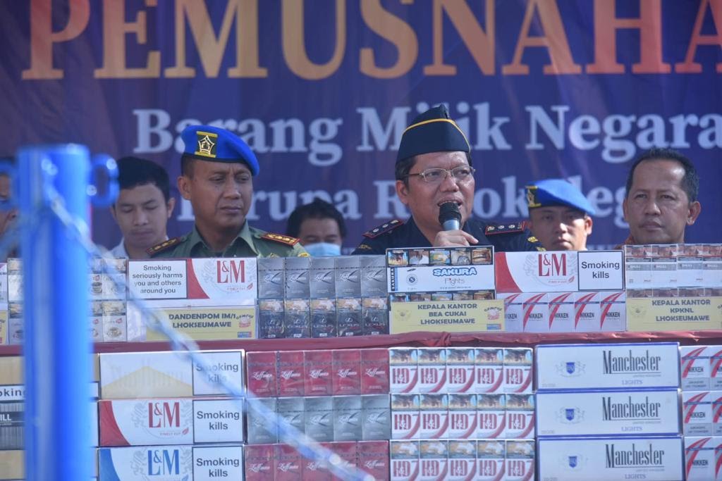 Berbagai Jenis Rokok Ilegal Senilai Rp1,2 Miliar Dimusnahkan Bea Cukai ...