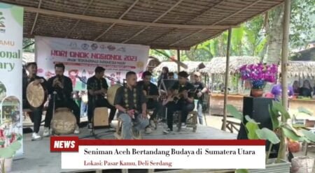 Seniman Aceh Bertandang Budaya di Pasar Kamu Sumatera Utara