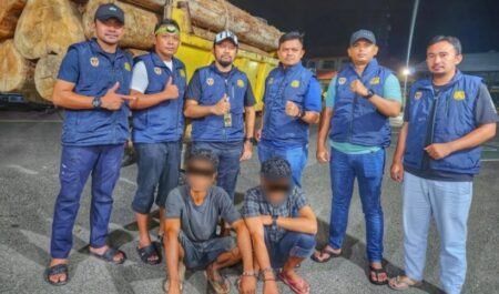 Angkut 10 Log Kayu Ilegal, 2 Pemuda dan Satu Unit Dump Truk Diamankan di Aceh