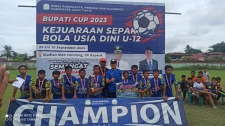 Kejuaraan Sepakbola Bola Bupati Aceh Timur CUP Sukses