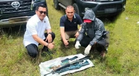 2 Senpi Laras Panjang M-16 dan 70 Butir Peluru Sisa Konflik Aceh Diserahkan ke Polisi