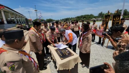 Puncak Peringatan HUT Pramuka Ke-62 Sukses Diadakan di Aceh Timur