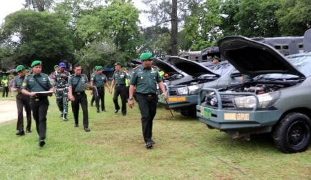 Menghadapi Pemilu Serentak 2024, Kodim 0104/Atim Cek Kesiapan Personil dan Kendaraan Dinas