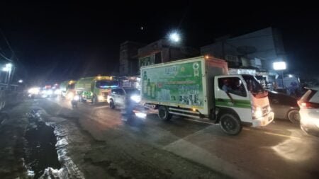 Kondisi Jalan di Aceh Timur Macet Total, Truck Masih Dievakuasi