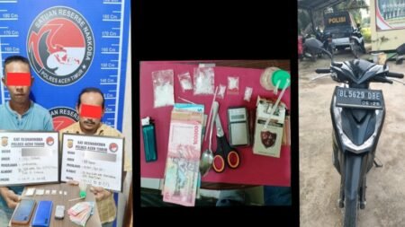 Jadikan Rumah Tempat Transaksi Sabu, Polisi Tangkap 2 Warga Aceh Timur