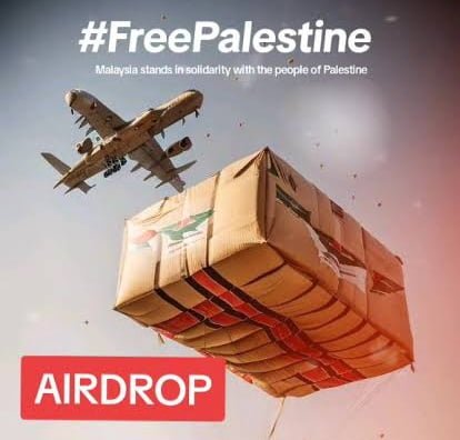 Yordania dan Belanda Kirimkan Bantuan ke Gaza Melalui Airdrop