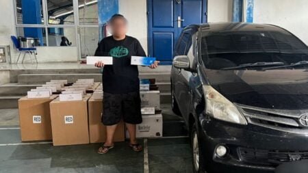 Bea Cukai Langsa Sita Ratusan Ribu Rokok Ilegal yang di Kejar dari Aceh Timur, 1 Orang Jadi Tersangka