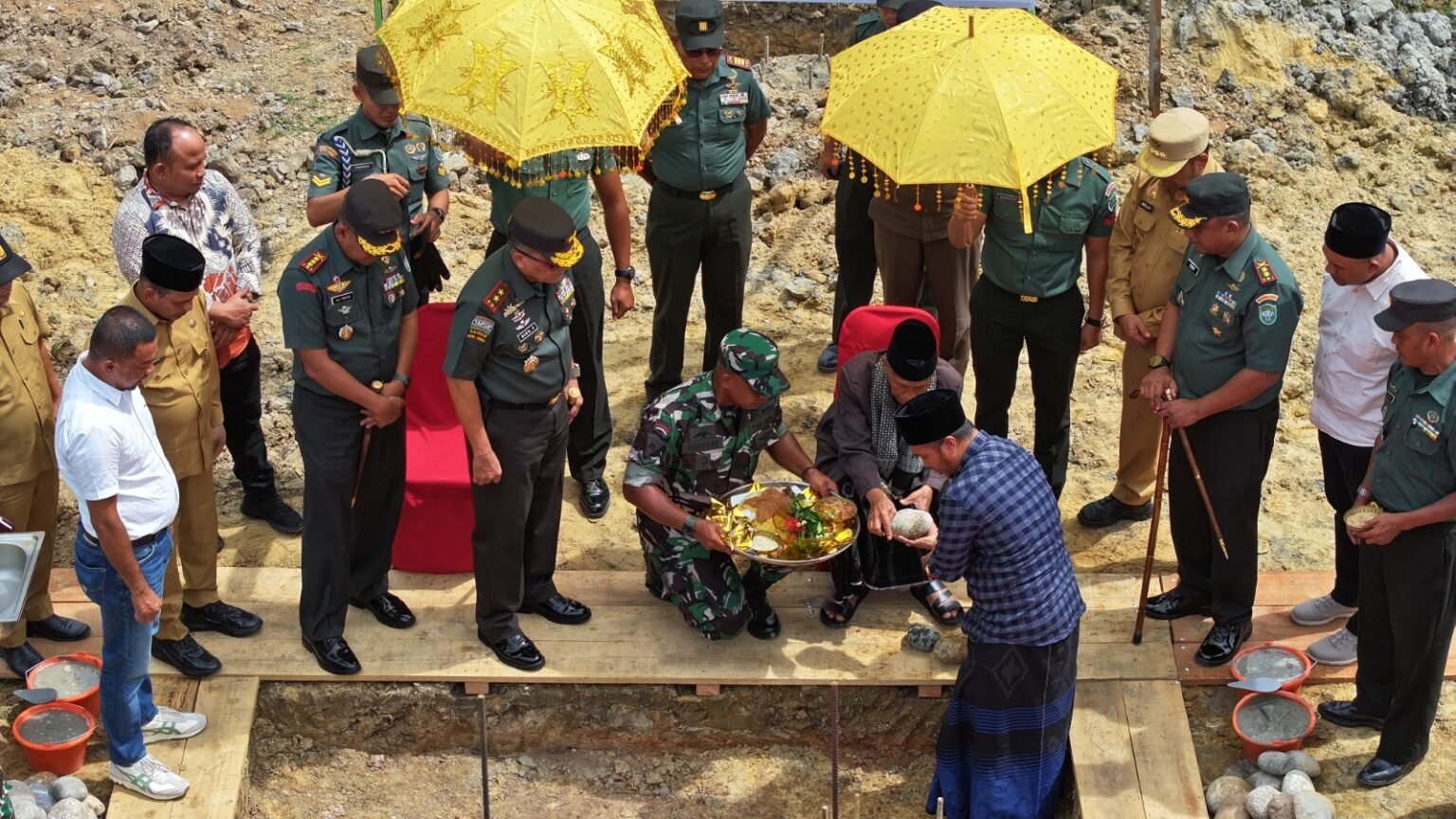 Pangdam IM Letakkan Batu Pertama Pembangunan Kodim Persiapan Kabupaten Aceh Timur