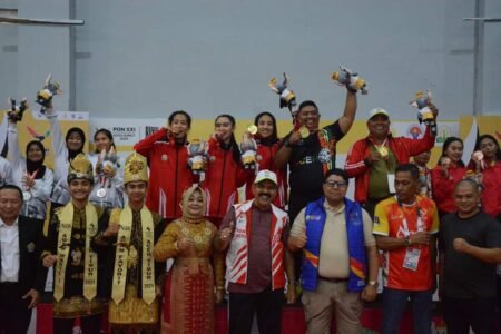 Provinsi Aceh Raih Medali Emas di nomor Double Event Cabang Olahraga Sepaktakraw PON