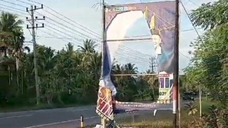 Perusakan Baliho dan Spanduk Cagub Bustami Hamzah Berlanjut dan Meluas, Hingga ke Bireuen