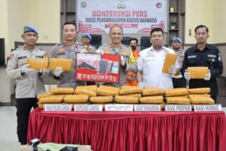 Polisi Bongkar Peredaran 58 Kilogram Ganja di Langsa