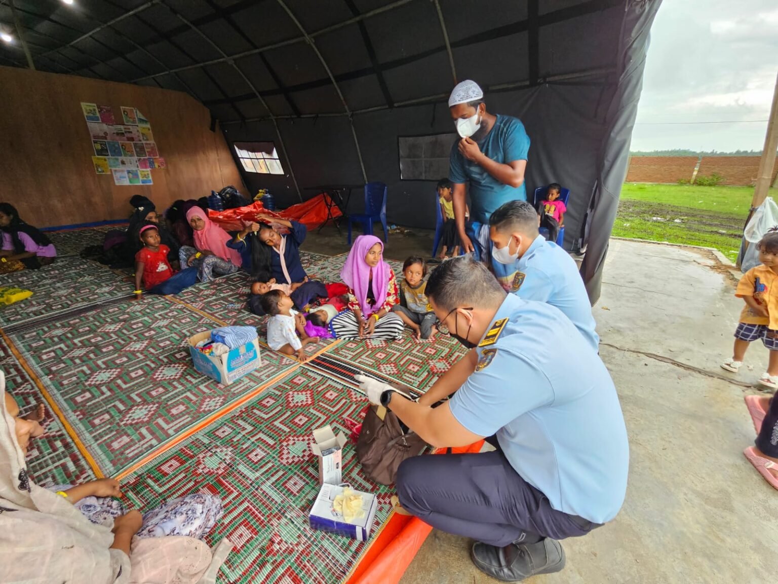 BKK kelas II lhokseumawe wilker Idi Tes kesehatan 116 Rohingya di Aceh Timur