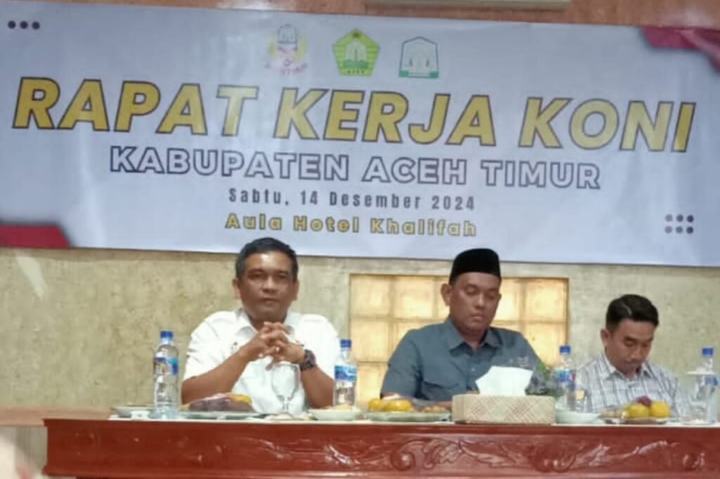 Akhirnya Pengurus Carateker KONI Aceh Timur Gelar Rapat Kerja Agendakan Musorkab
