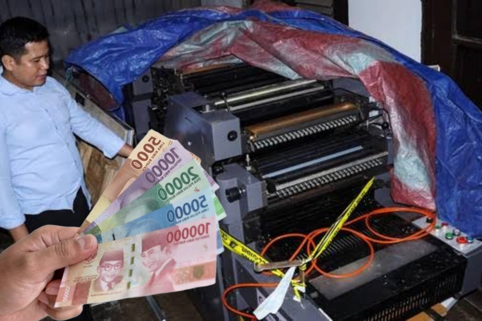 Dua Tersangka Sindikat Uang Palsu di Makasar Oknum Pegawai Bank BUMN