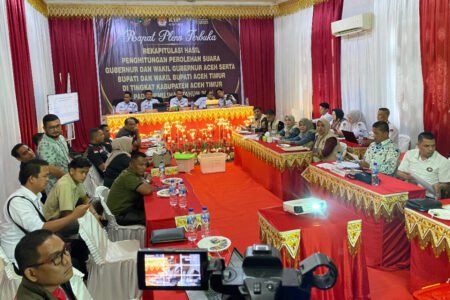 KIP Mulai Pleno Rekapitulasi Suara Rakyat Aceh Timur