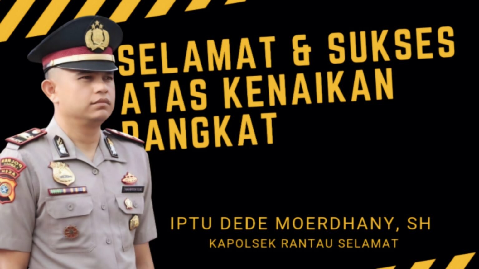 Kapolsek Rantau Selamat Naik Pangkat, Yusri Sampaikan Apresiasi