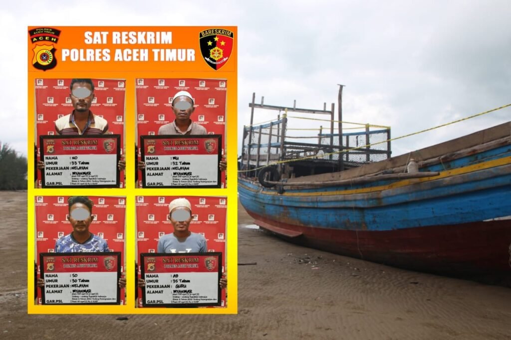 Polres Aceh Timur Tetapkan 4 WNA sebagai Tersangka Kasus Penyelundupan Manusia