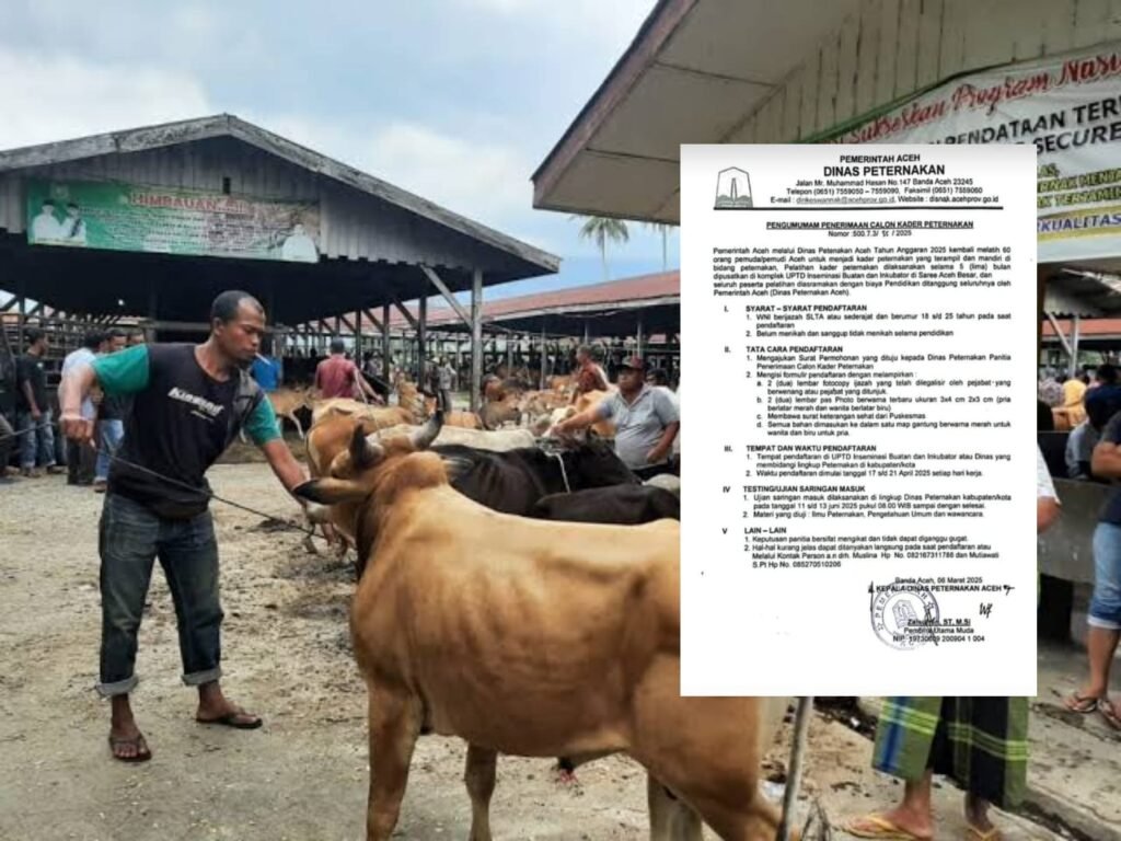 Disnak Aceh Rekrut Puluhan Kader Muda Peternakan