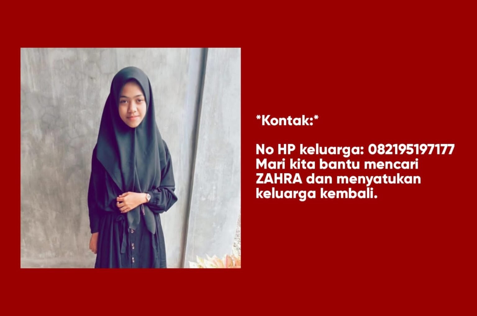 Remaja 15 Tahun Hilang di Pidie, Keluarga Mohon Bantuan