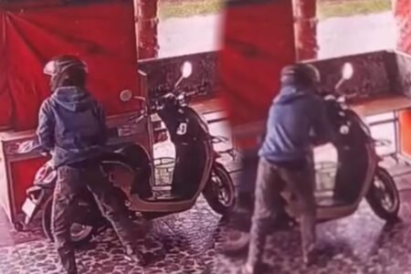 Aksi Cepat Maling Sepeda Motor di Kos-kosan Langsa Terekam CCTV