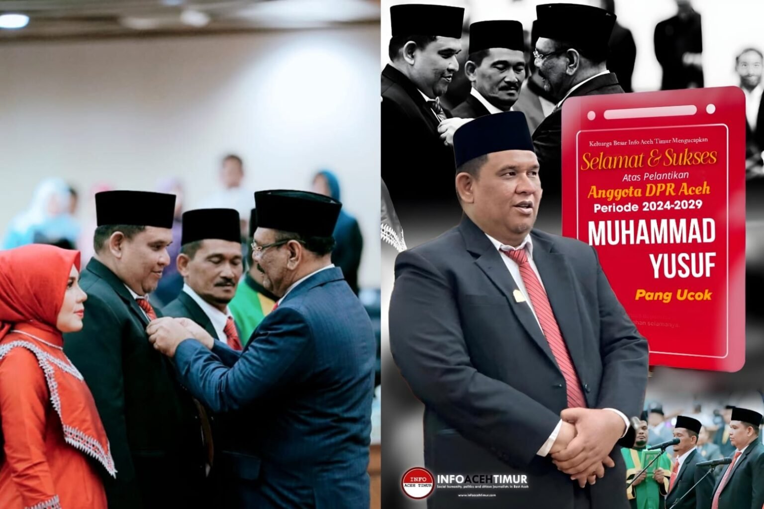 Pang Ucok dan Dua Kader Partai Aceh Dilantik sebagai Anggota DPRA