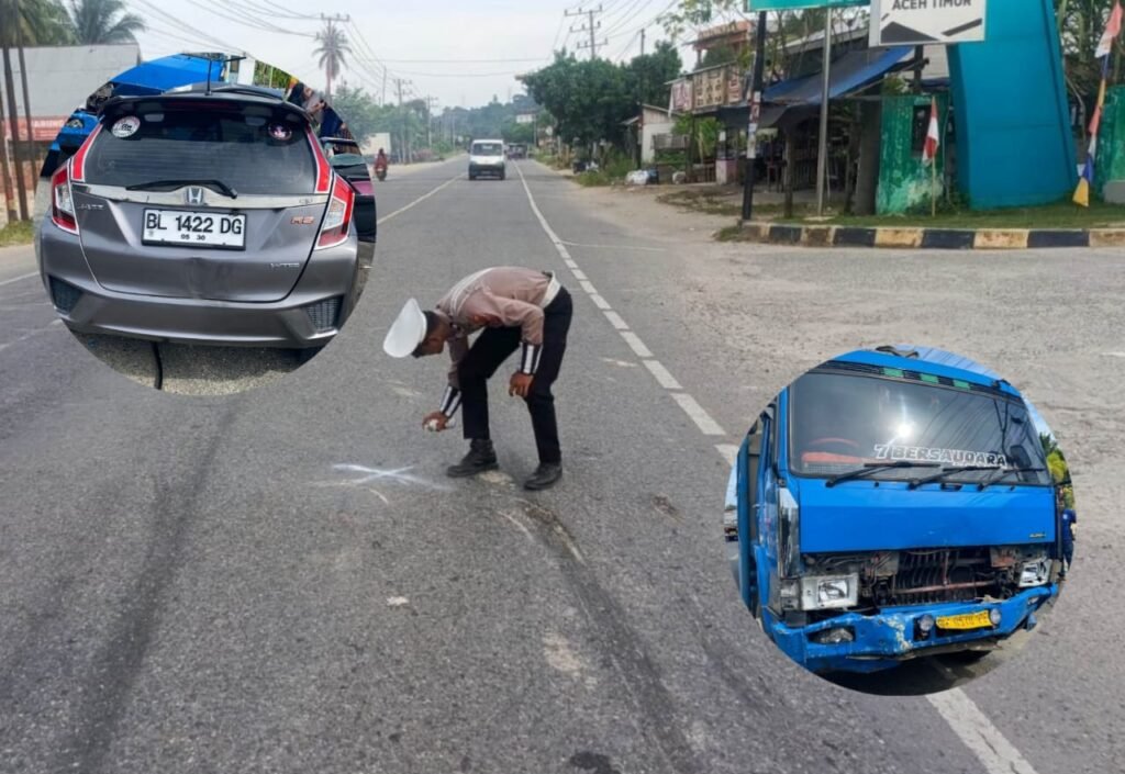 Kronologi kecelakaan Lalulintas di Depan RS Zubir Mahmud, Satu Orang Meninggal, Polantas Olah TKP