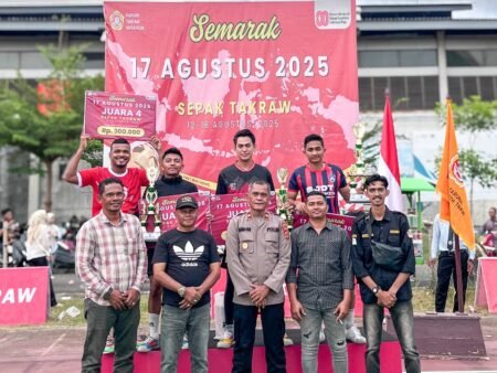 Karang Taruna Idi Rayeuk Sukses Turnamen Takraw Semarak 17 Agustus, Keutapang Mameh Juara