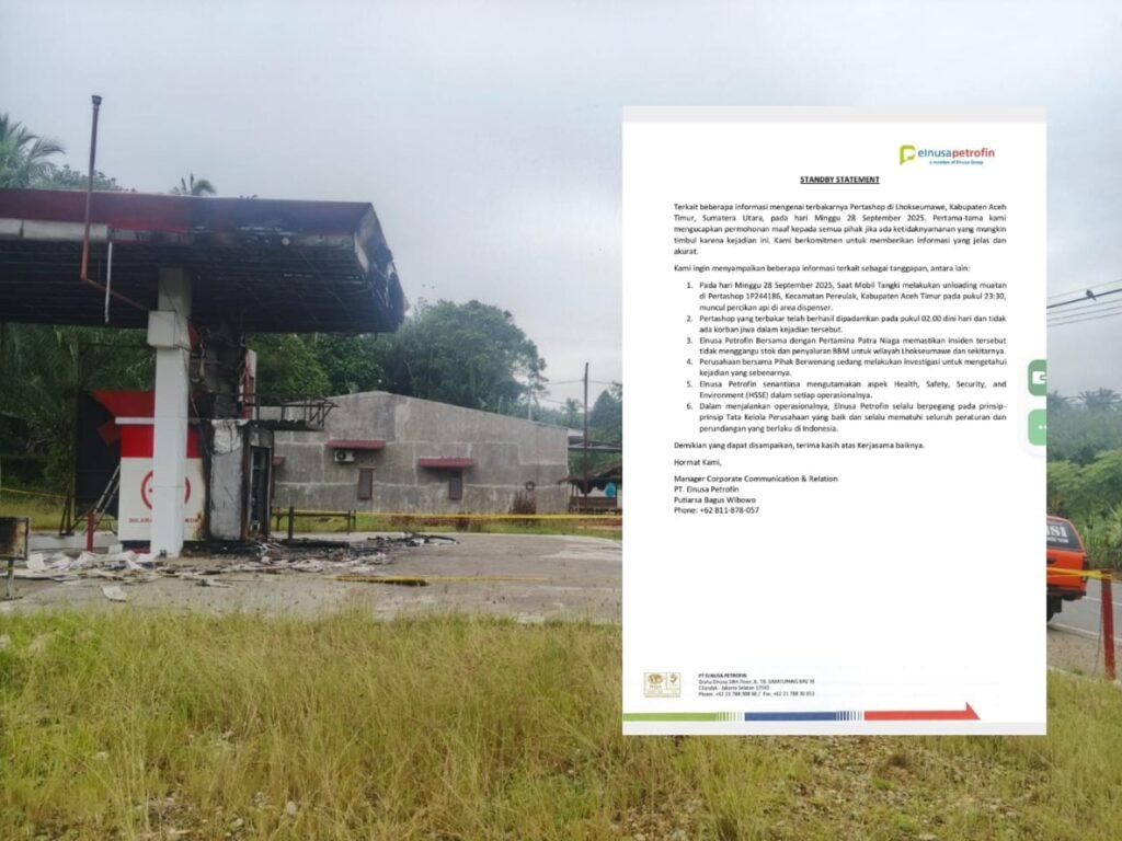 Kebakaran Pertashop di Aceh Timur: Elnusa Petrofin Ikut Klarifikasi