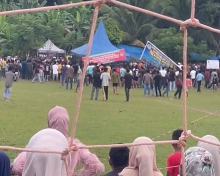 Kerusuhan di Lapangan Sepak Bola Seuneubok Baroe Aceh Timur, Massa Rusak Banners dan Bangku