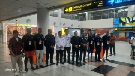 Lima Nelayan Asal Aceh Timur yang Ditahan di Thailand Tiba di Tanah Air