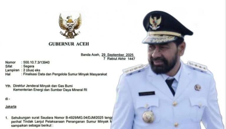 Gubernur Aceh Usulkan 2.101 Sumur Minyak Rakyat untuk Diberi Legalitas