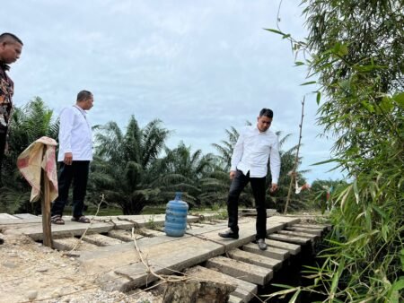 Berupaya Wujudkan Kebutuhan Warga, Wakil Bupati Aceh Timur Tinjau Jembatan Alue Canang