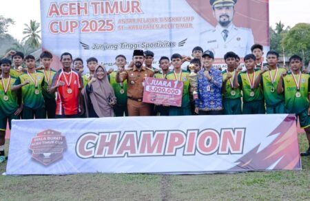 Gah, SMPN 1 Idi Rayeuk Sapu Jagad, Juara Piala Bupati Aceh Timur
