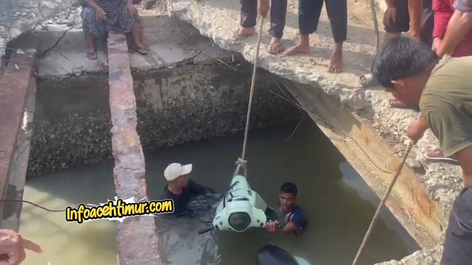 Jembatan Penghubung 2 Desa di Aceh Timur Rusak Parah, Masyarakat Harap Perbaikan Segera