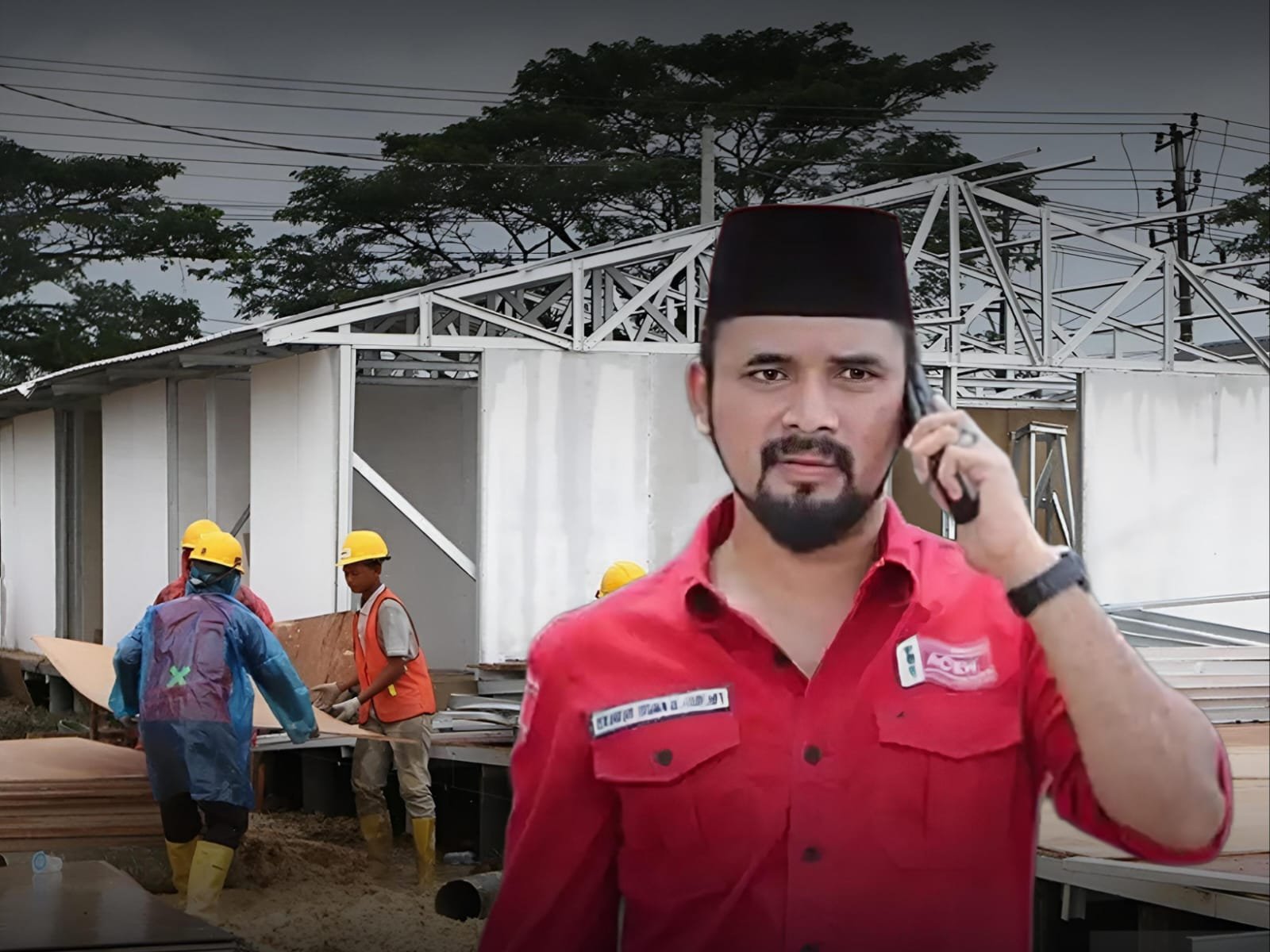 Tinjau Pembangunan Huntara di Desa Blang Senong, Bupati Naik Pitam