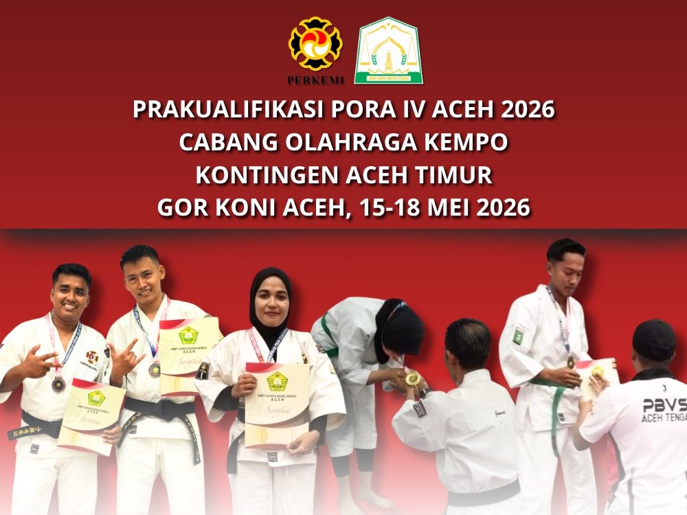 Sabet 5 Medali, Kontingen Kempo Aceh Timur Loloskan 13 Nomor ke PORA XV Aceh Jaya